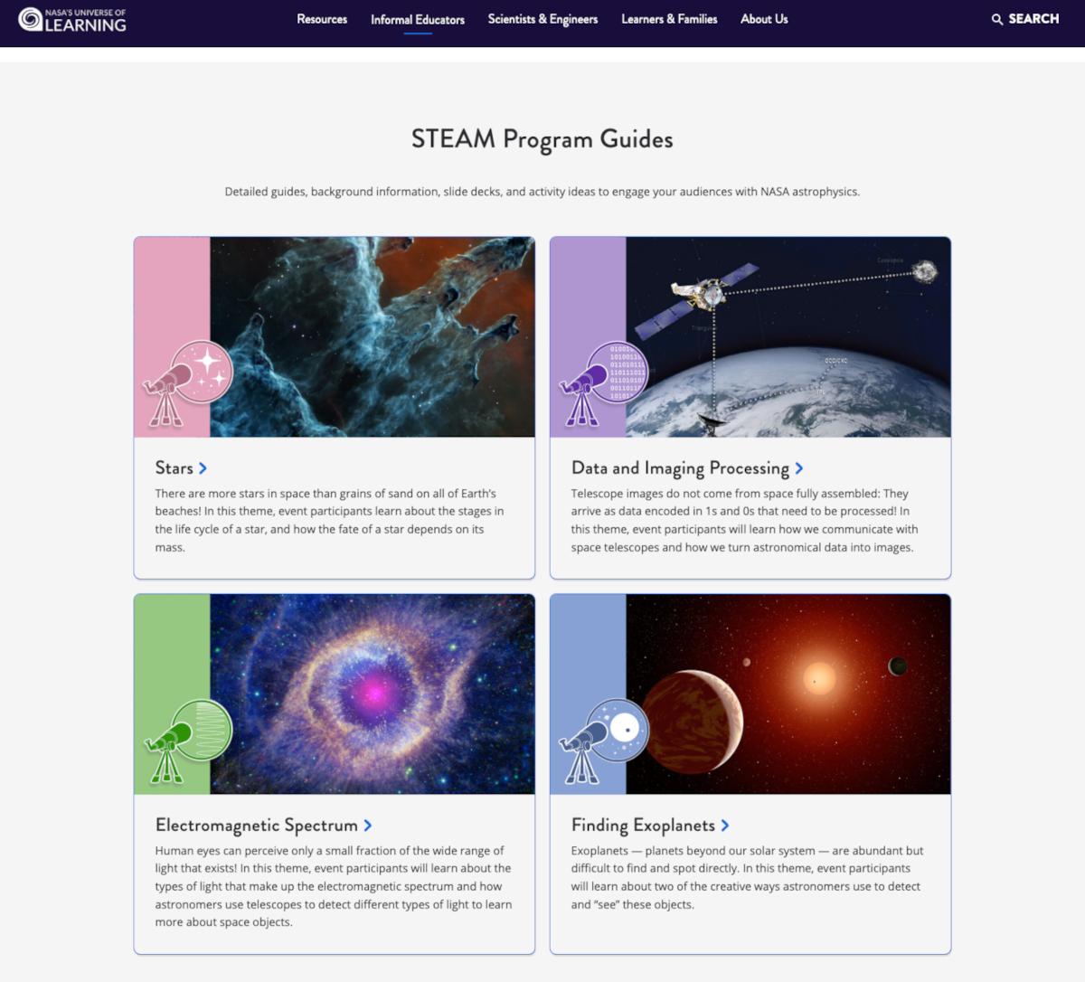 NASA refreshes Program Facilitator Guides and adds Finding Exoplanets resources — Assets.science.nasa.gov