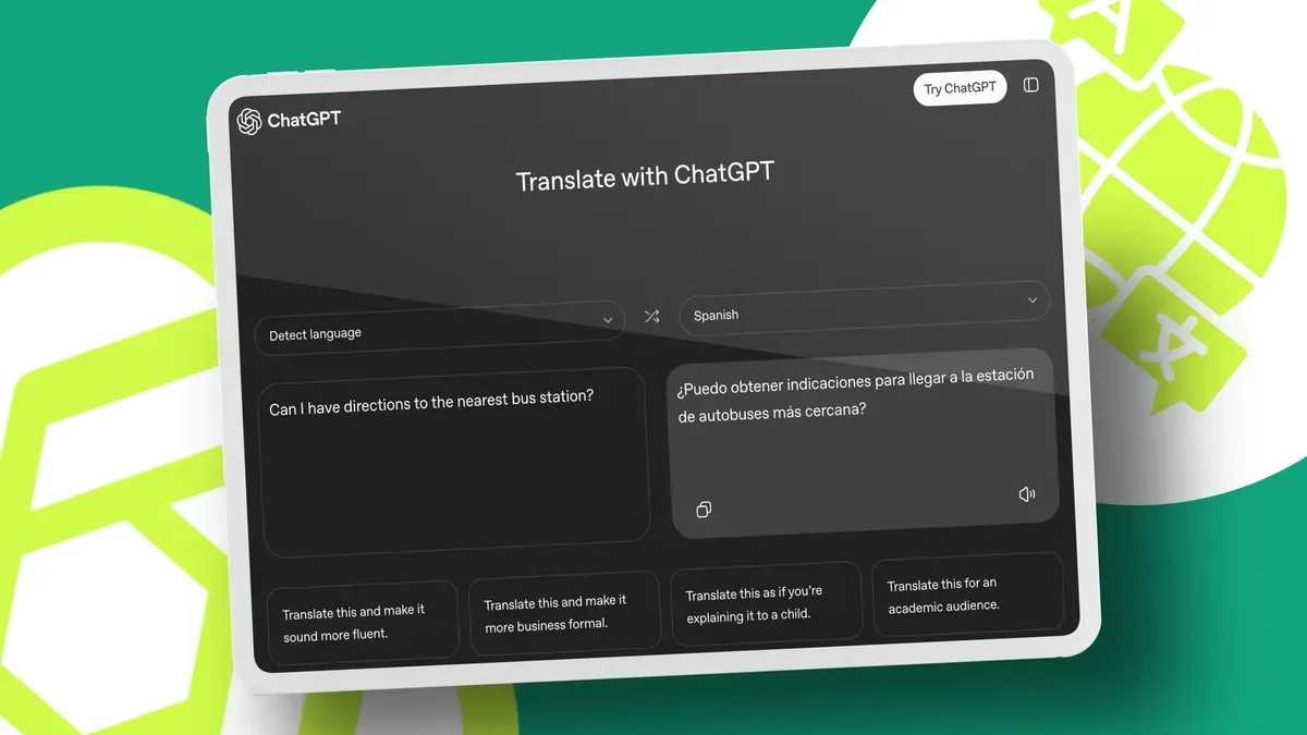 ChatGPT Translate focuses on tone and editing but lacks Google Translate features — Zdnet.com