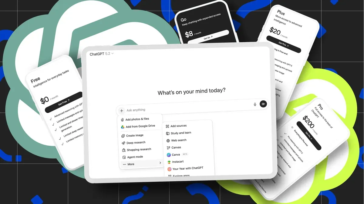 ChatGPT Go at $8: how Free, Go, Plus and Pro plans compare — Zdnet.com