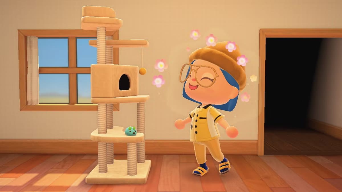 Cat plushie in Animal Crossing 3.0 sparks player-built cat cafés — Static0.polygonimages.com