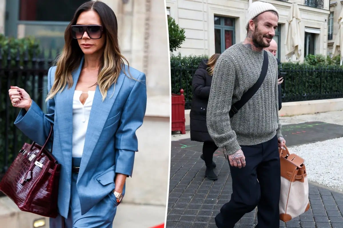 Victoria and David Beckham coordinate Hermès Birkins in Paris after ceremony — Pagesix.com