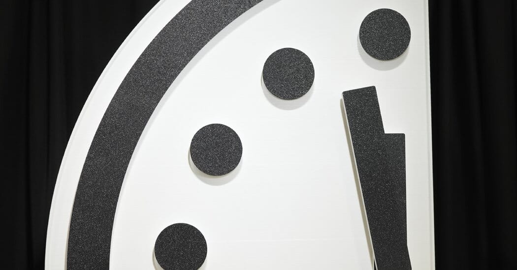 Doomsday Clock set to 85 seconds to midnight, closest yet — Static01.nyt.com