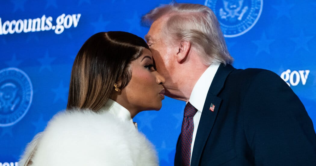 White House says Nicki Minaj’s ‘gold Trump card’ was a memento, not a $1M visa — Static01.nyt.com