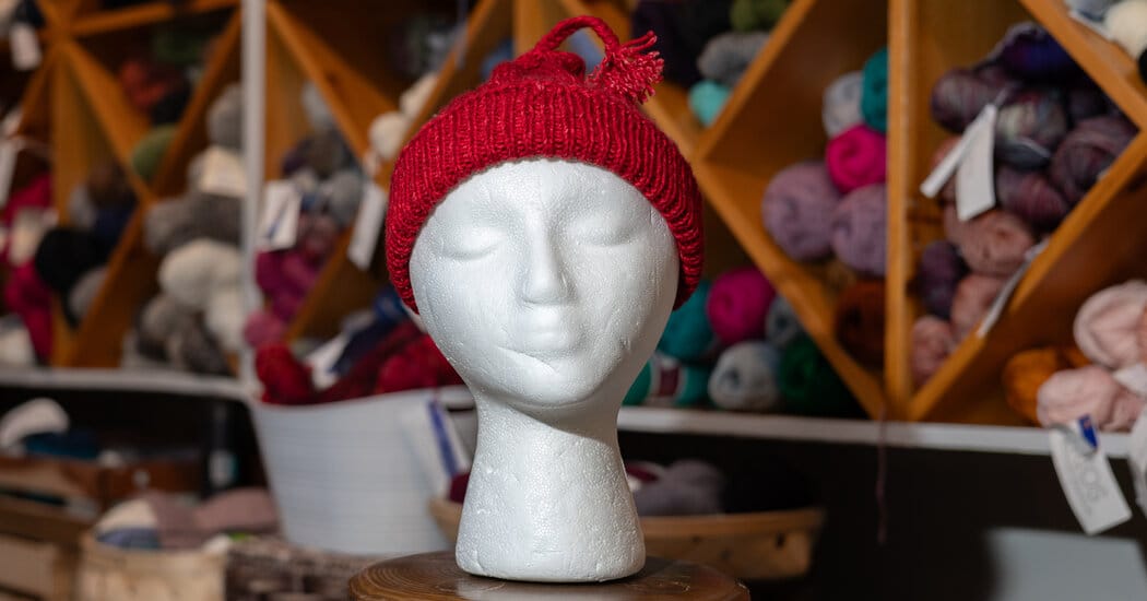 Minneapolis knitters make red ‘Melt the ICE’ hats to protest ICE — Static01.nyt.com