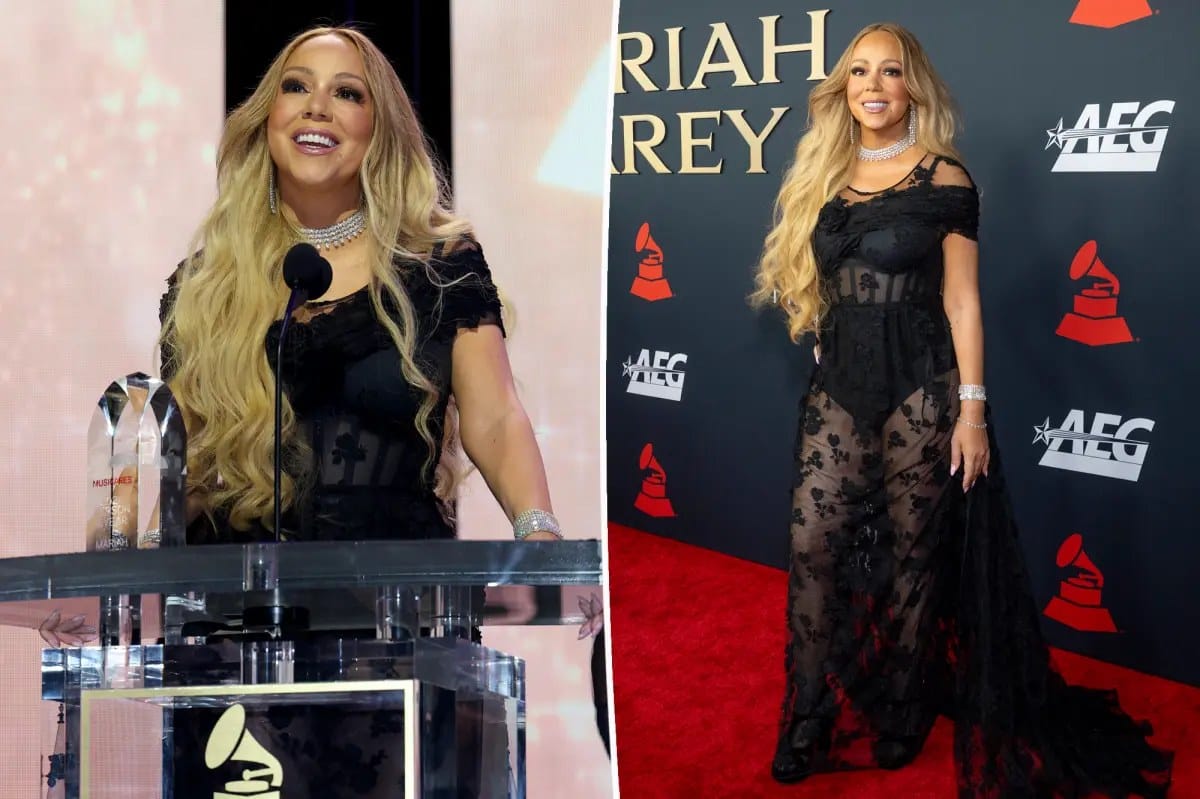 Mariah Carey stuns in sheer floral corset gown while accepting MusiCares Person of the Year — Pagesix.com