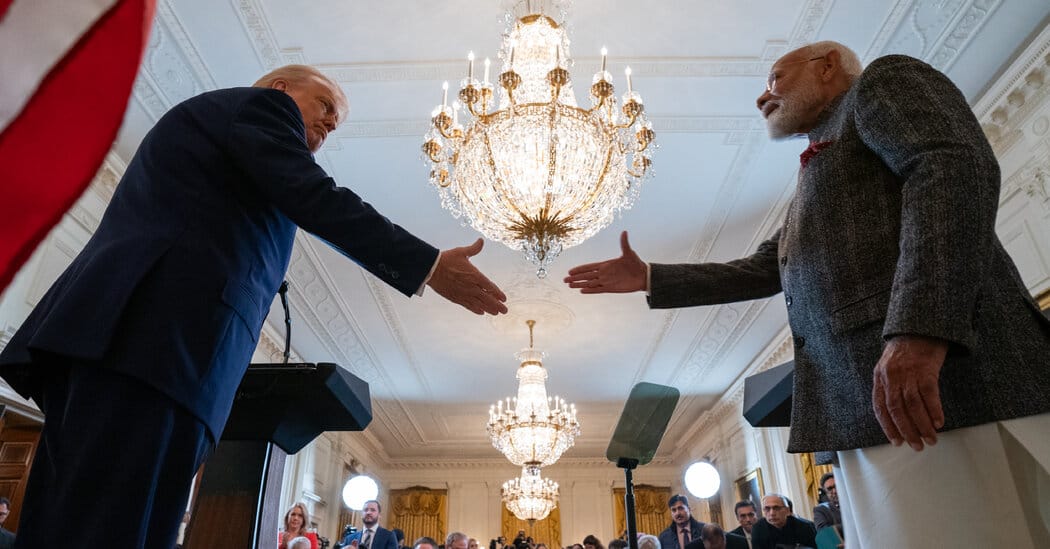 Trump and Modi Announce End to U.S.-India Trade War; Terms Remain Unclear — Static01.nyt.com