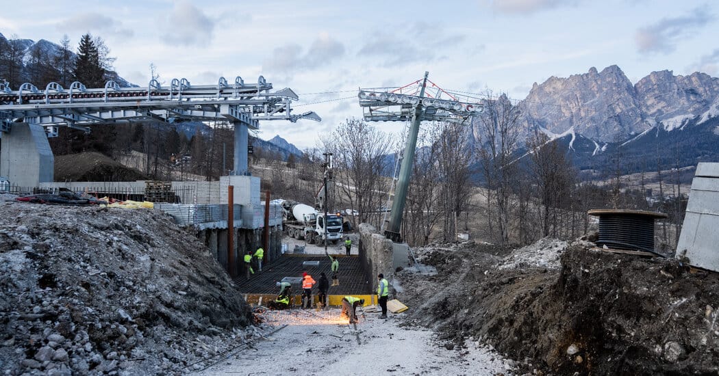 Residents of Cortina, a Winter Olympics Hub, Are Angry About All the Construction — static01.nyt.com