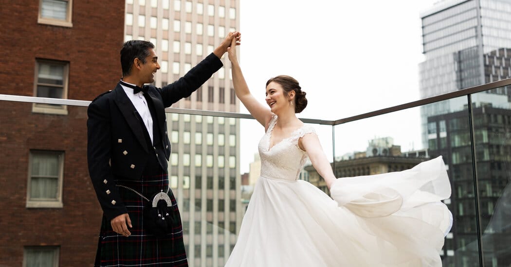 Nina Russell and Mainak Ghosh reconnected more than a decade later — NYT > Style