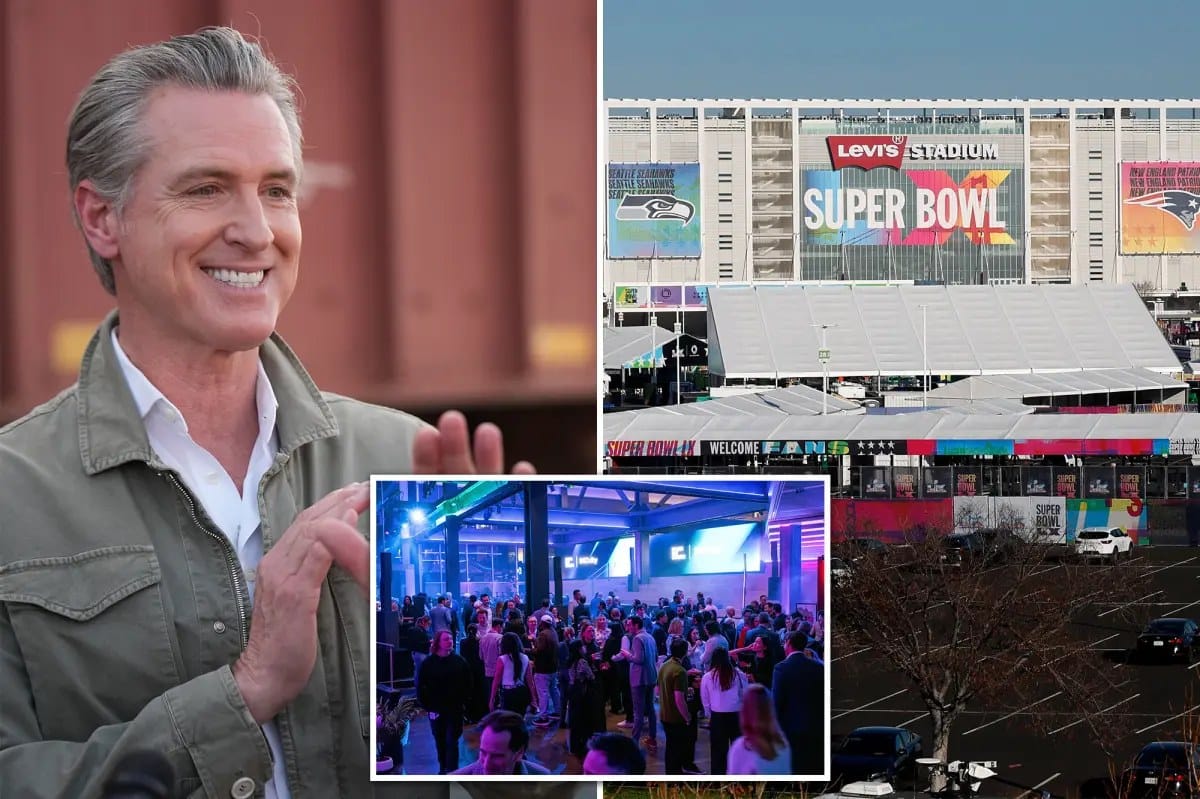 Gavin Newsom slips into private Super Bowl parties, keeps low profile — Pagesix