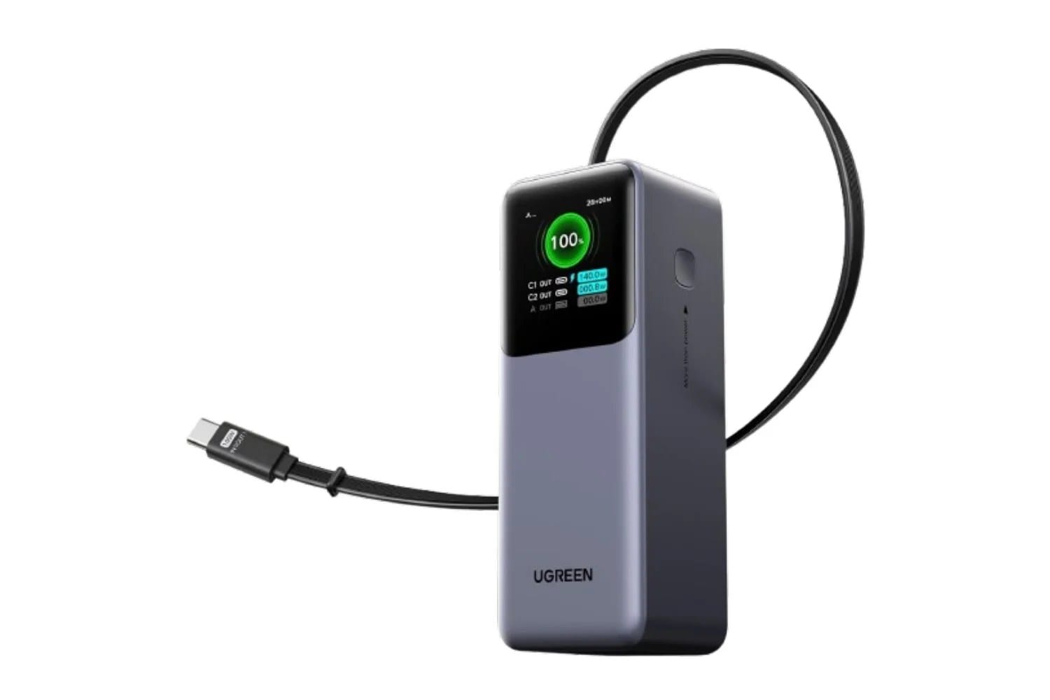 UGREEN Nexode 20,000mAh 165W Power Bank With Retractable USB-C — $70 — Kotaku