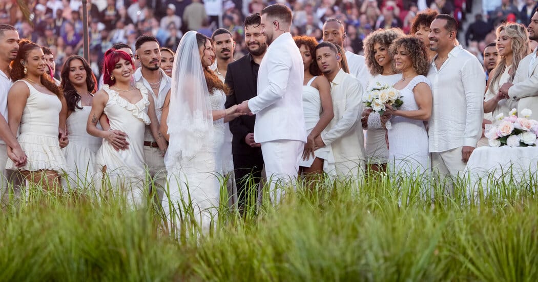 The Wedding During Bad Bunny’s Super Bowl Halftime Show Was Real — NYT > Arts > Music