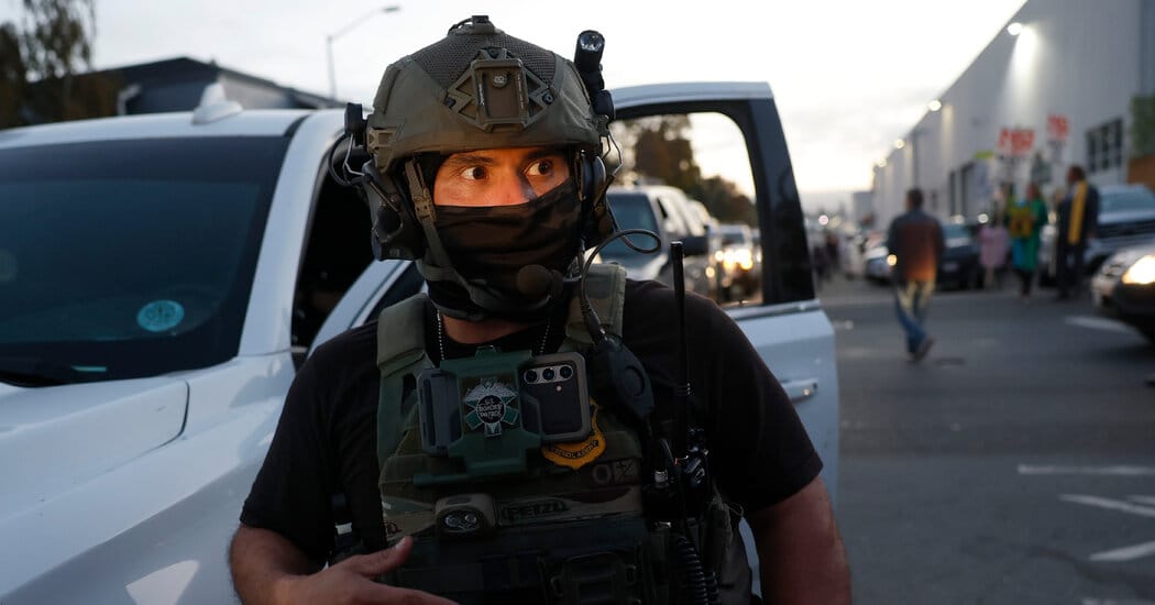 Judge Strikes Down California’s Ban on Masks for Federal Agents — NYT > U.S. News