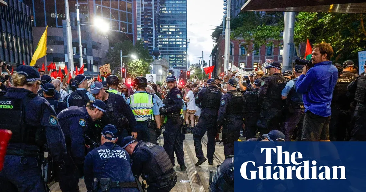 Minns defends police after accusations of violence at Sydney protest — World news | The Guardian