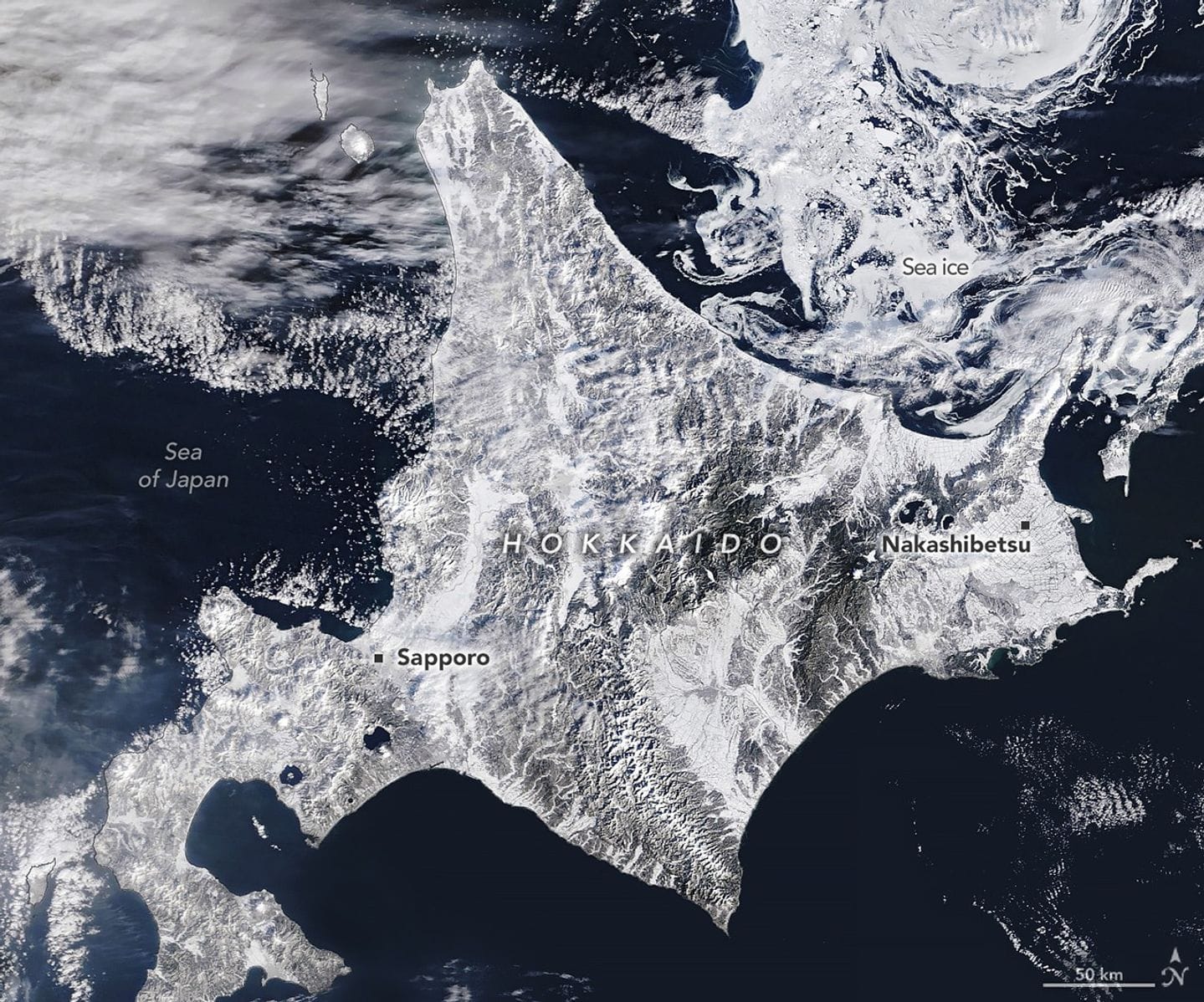 Winter storms paralyze northern Japan — NASA Science
