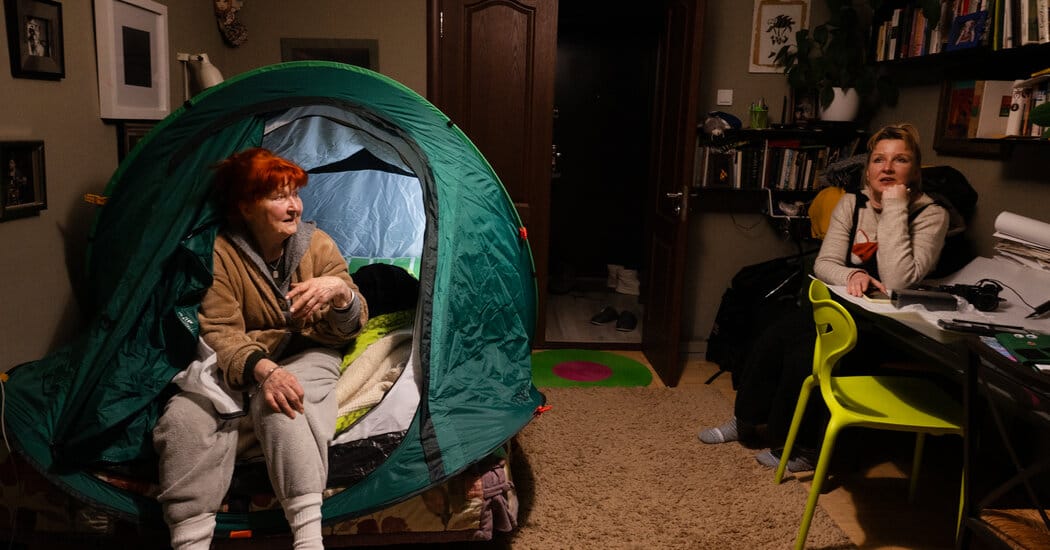 Russia Knocked Out the Heat. So She Slept in a Tent on Her Bed. — NYT > World > Europe
