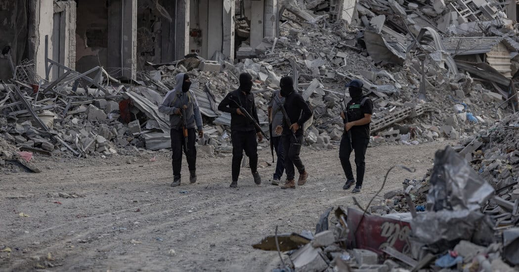 Draft Gaza Plan Lets Hamas Keep Some Small Arms Initially — NYT > World > Middle East