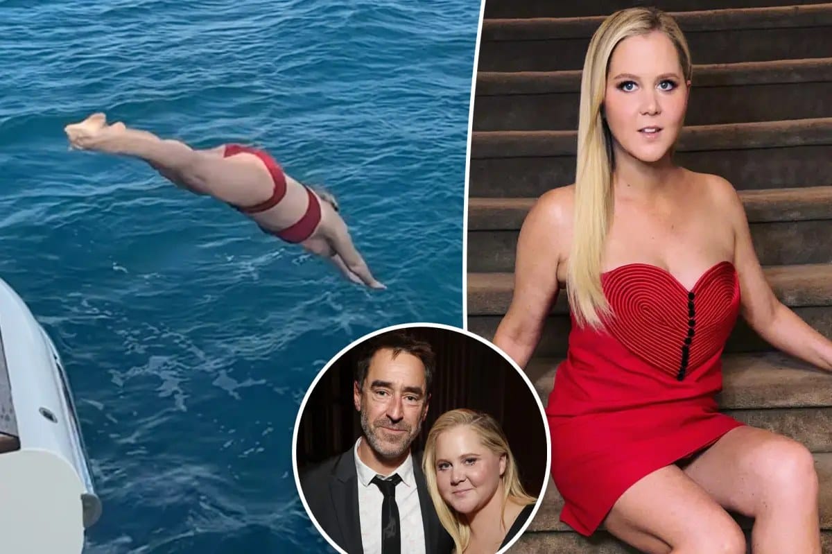 Amy Schumer dives in red bikini after first solo Valentine's Day — Pagesix