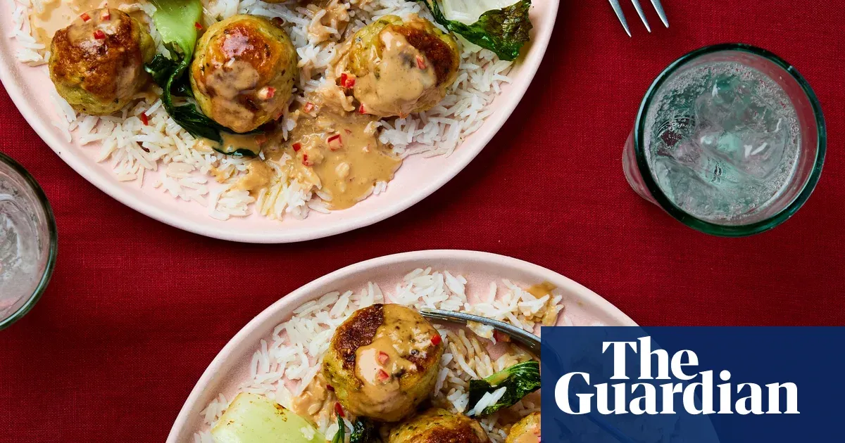 Rukmini Iyer’s ginger sesame meatballs with rice and greens — Lifestyle | The Guardian