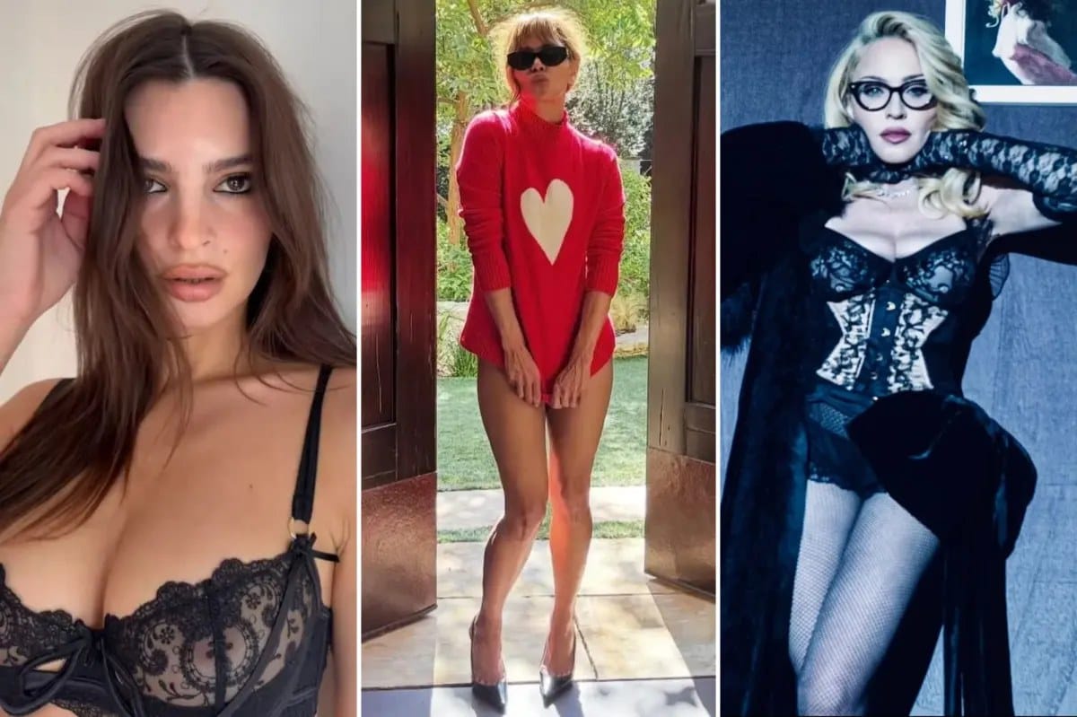 Stars strip down for Valentine's Day in lingerie — Pagesix