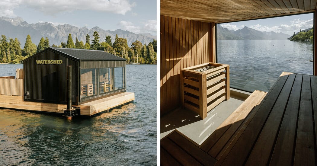 Watershed: a floating sauna on Lake Whakatipu — NYT > Travel