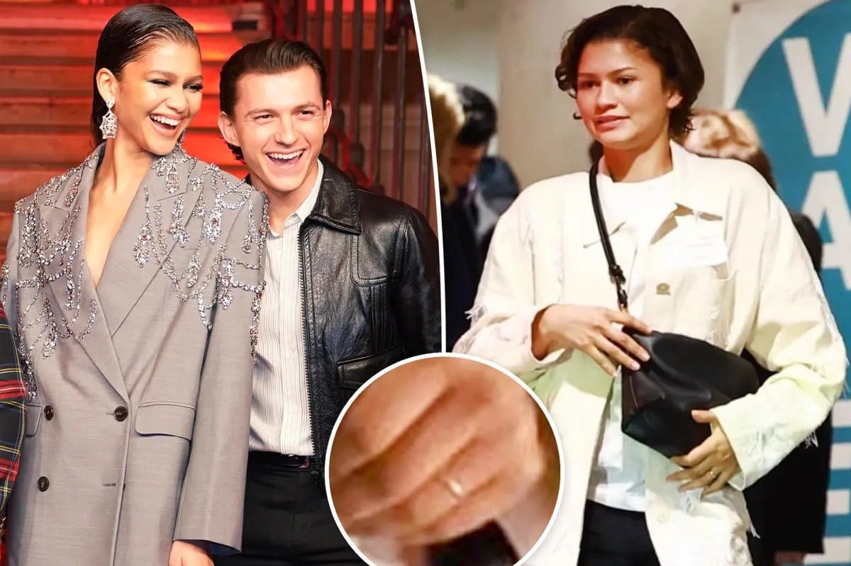 Zendaya swaps engagement ring for gold band, fueling marriage rumors — Pagesix