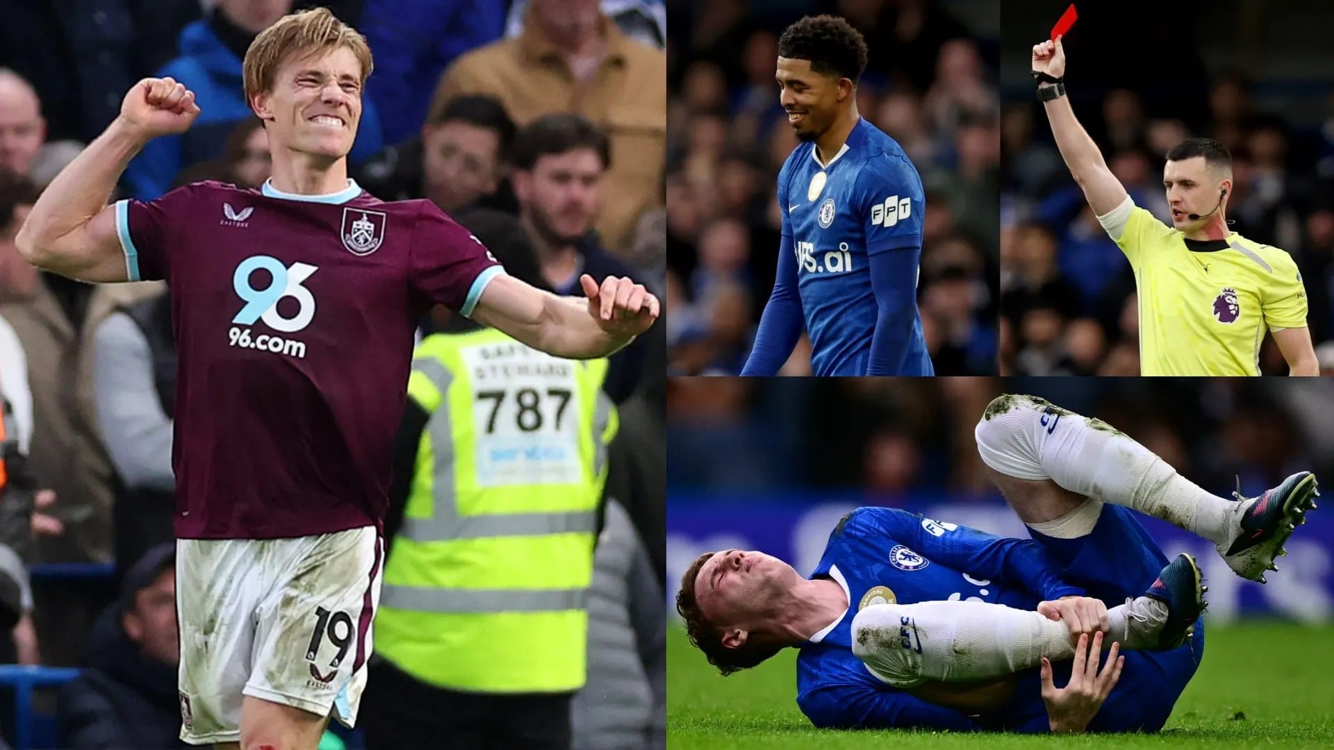 Chelsea held to 1-1 by Burnley after Fofana red and late Flemming equaliser — Goal