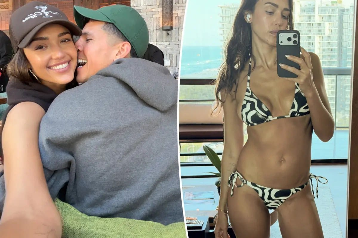 Jessica Alba snuggles with Danny Ramirez, dons string bikini in Miami — Pagesix