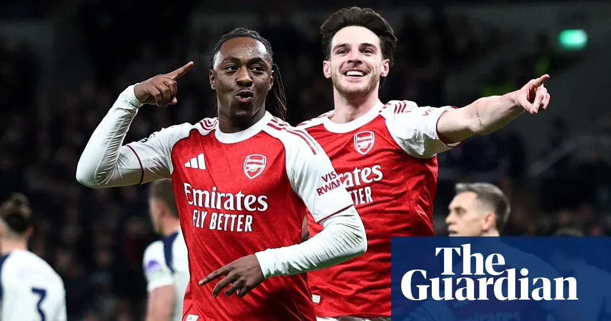 Eze and Gyökeres double up to boost Arsenal title bid in Spurs rout — Football | The Guardian