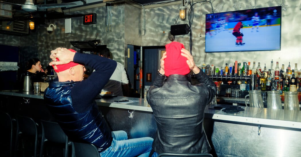 Fans Pack Bars as U.S. Overtime Win Sinks Canada — NYT > World > Americas
