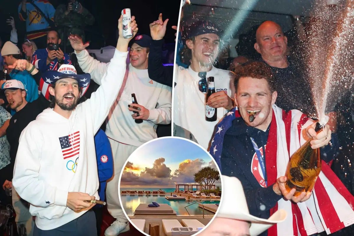 U.S. hockey celebrates gold in Miami with $150K champagne, Gaudreau tribute — Pagesix