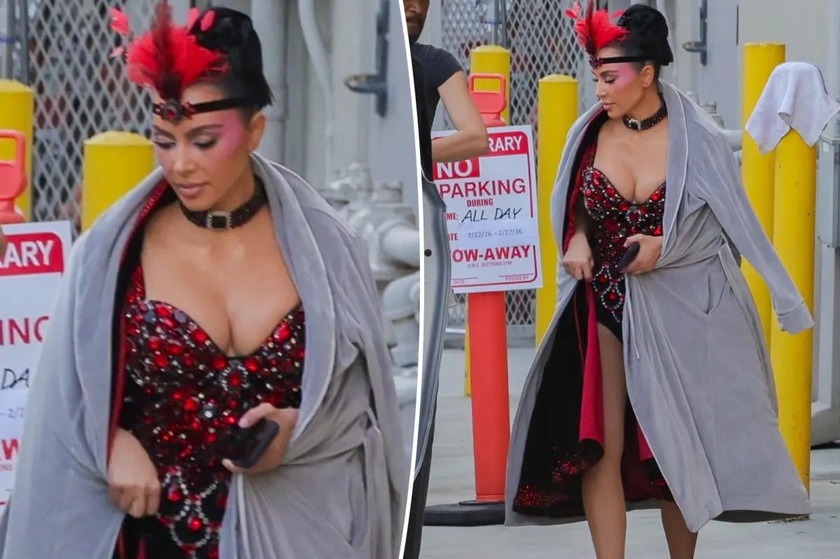 Kim Kardashian transforms into Las Vegas showgirl on 'The Fifth Wheel' set — Pagesix