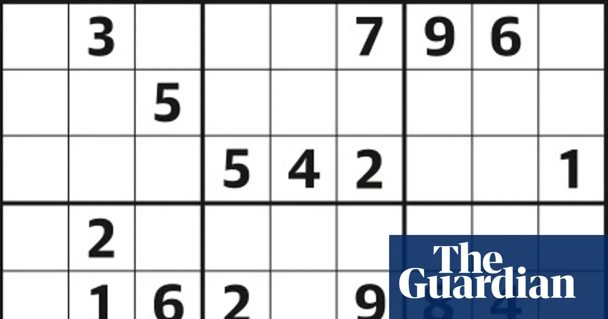 Sudoku 7,229 medium — Lifestyle | The Guardian
