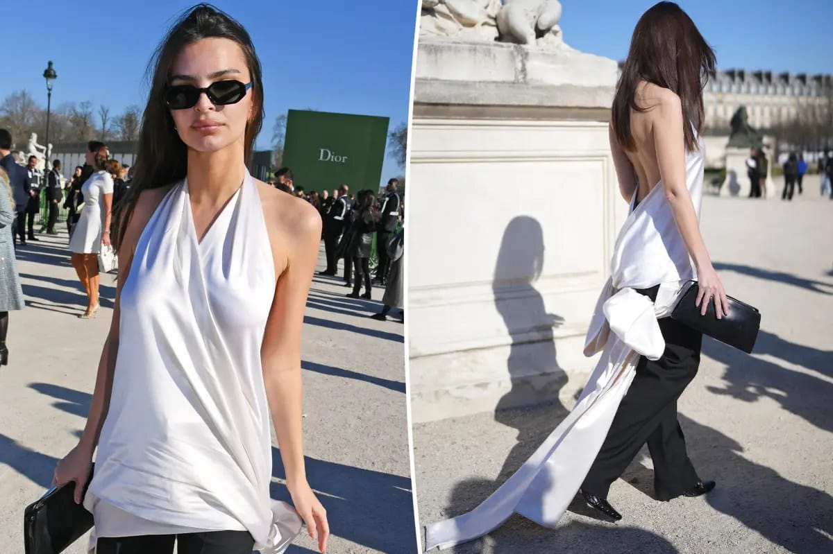 Emily Ratajkowski suffers two wardrobe malfunctions in Paris — Pagesix