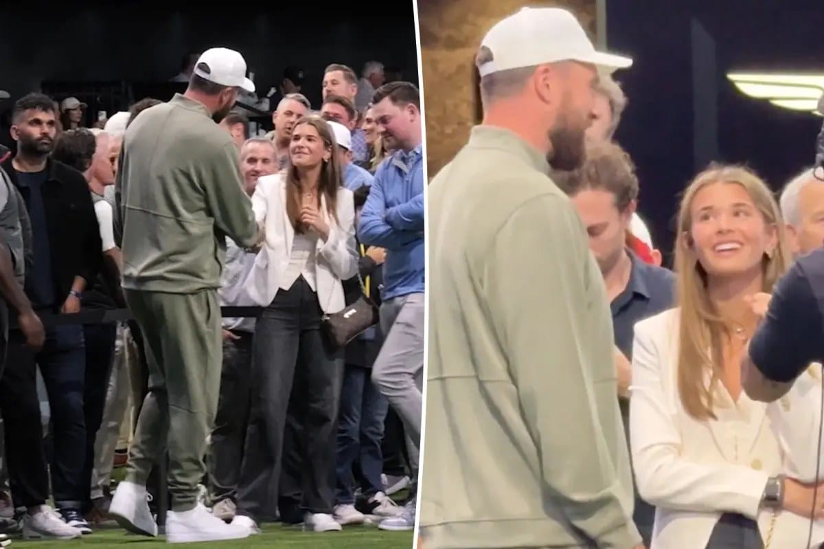 Travis Kelce chats with Kai Trump at Florida golf event — Pagesix