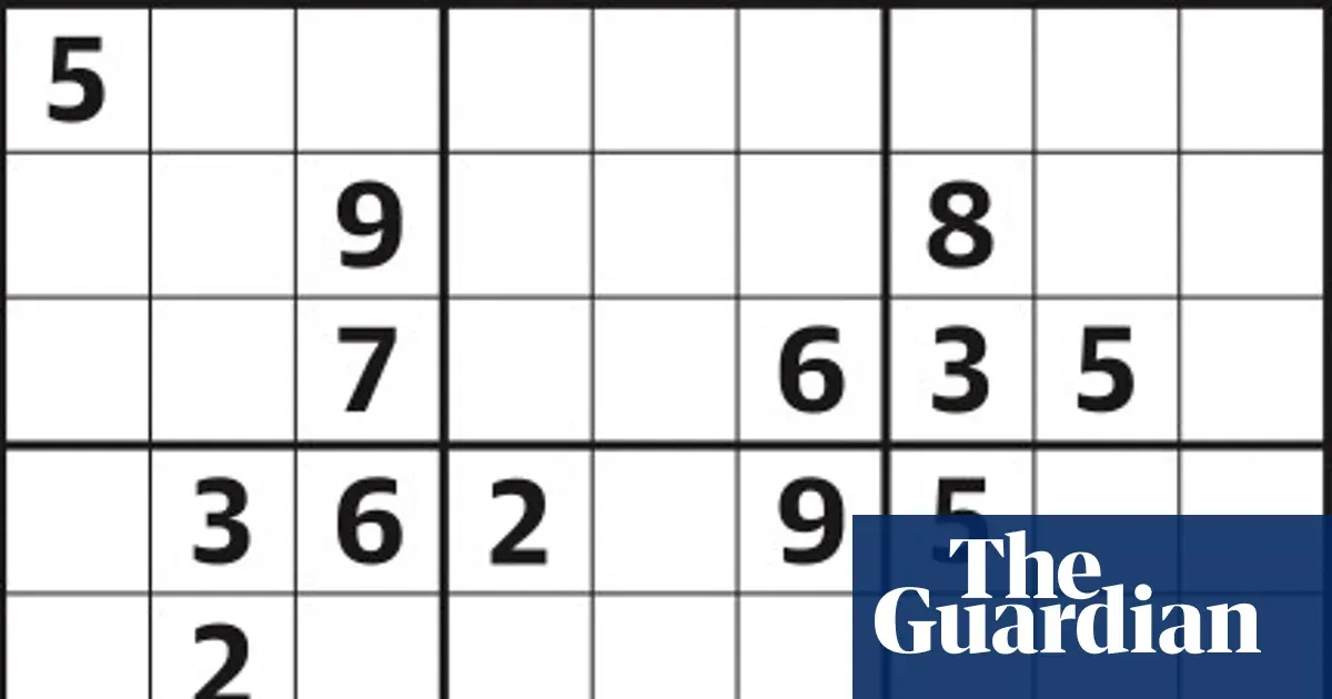 Sudoku 7,232 hard — Lifestyle | The Guardian