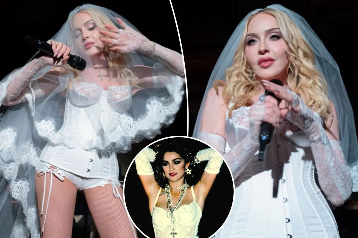 Madonna revisits her 'Like a Virgin' look in bridal lingerie — Pagesix