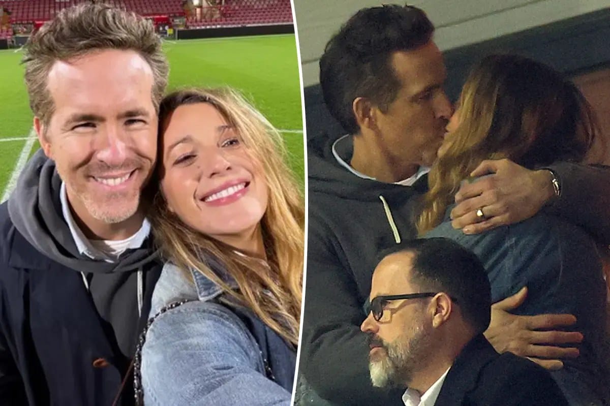 Blake Lively and Ryan Reynolds kiss at Wrexham game amid legal drama — Pagesix