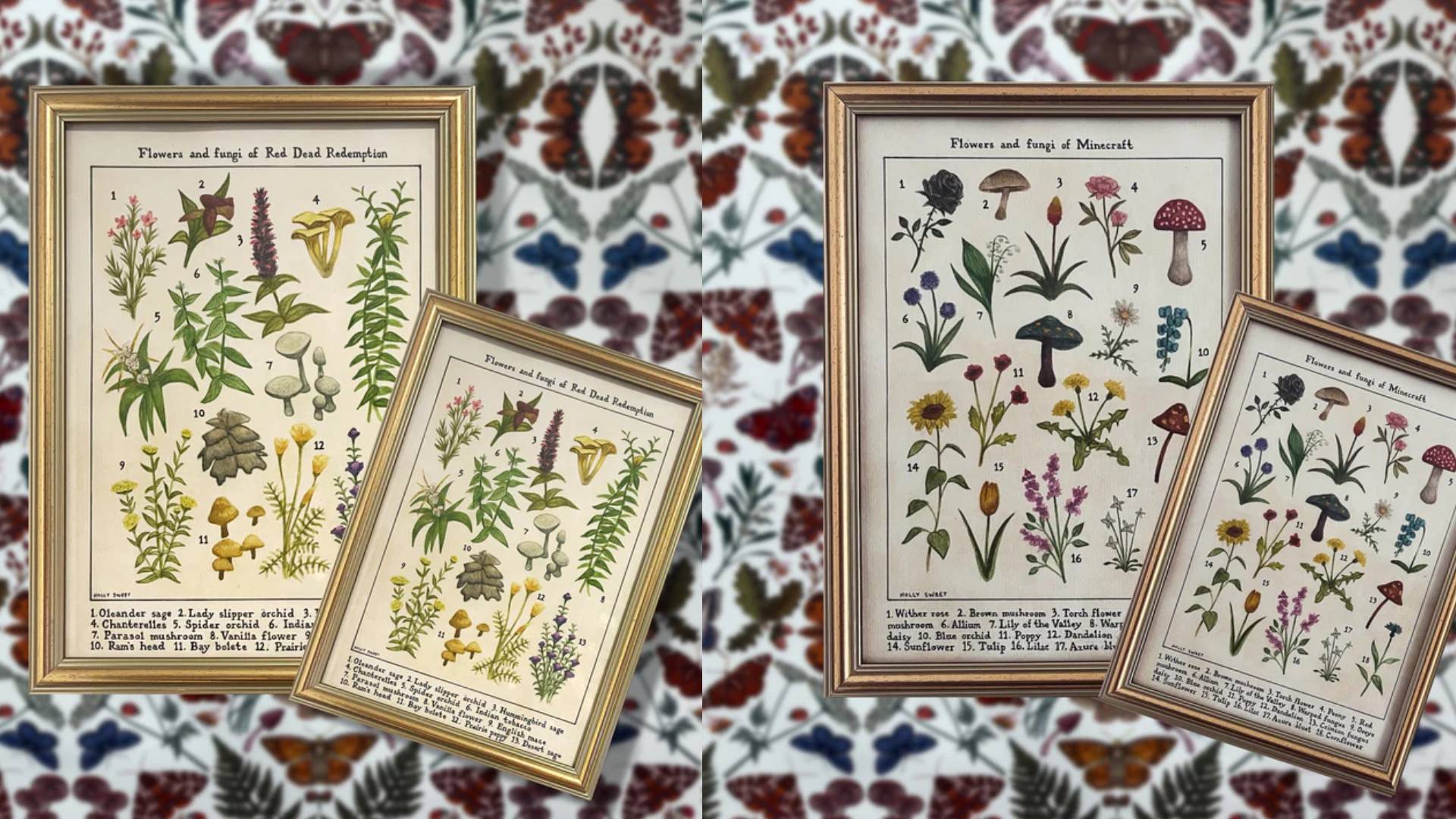 Wildlife identification prints turn video game flora into museum art — Pcgamer