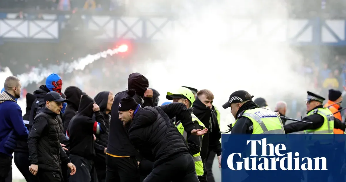 Police condemn ‘shameful’ behaviour of fans after Ibrox clashes — Football | The Guardian