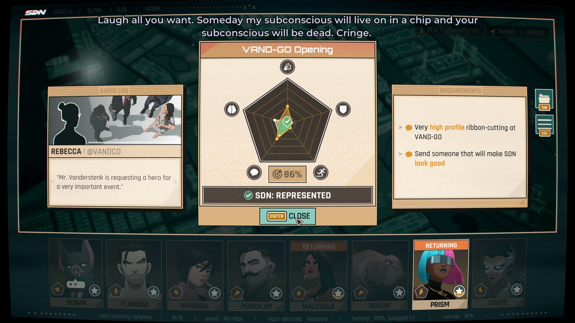 Dispatch boosts success percentages in the player's favor — Pcgamer