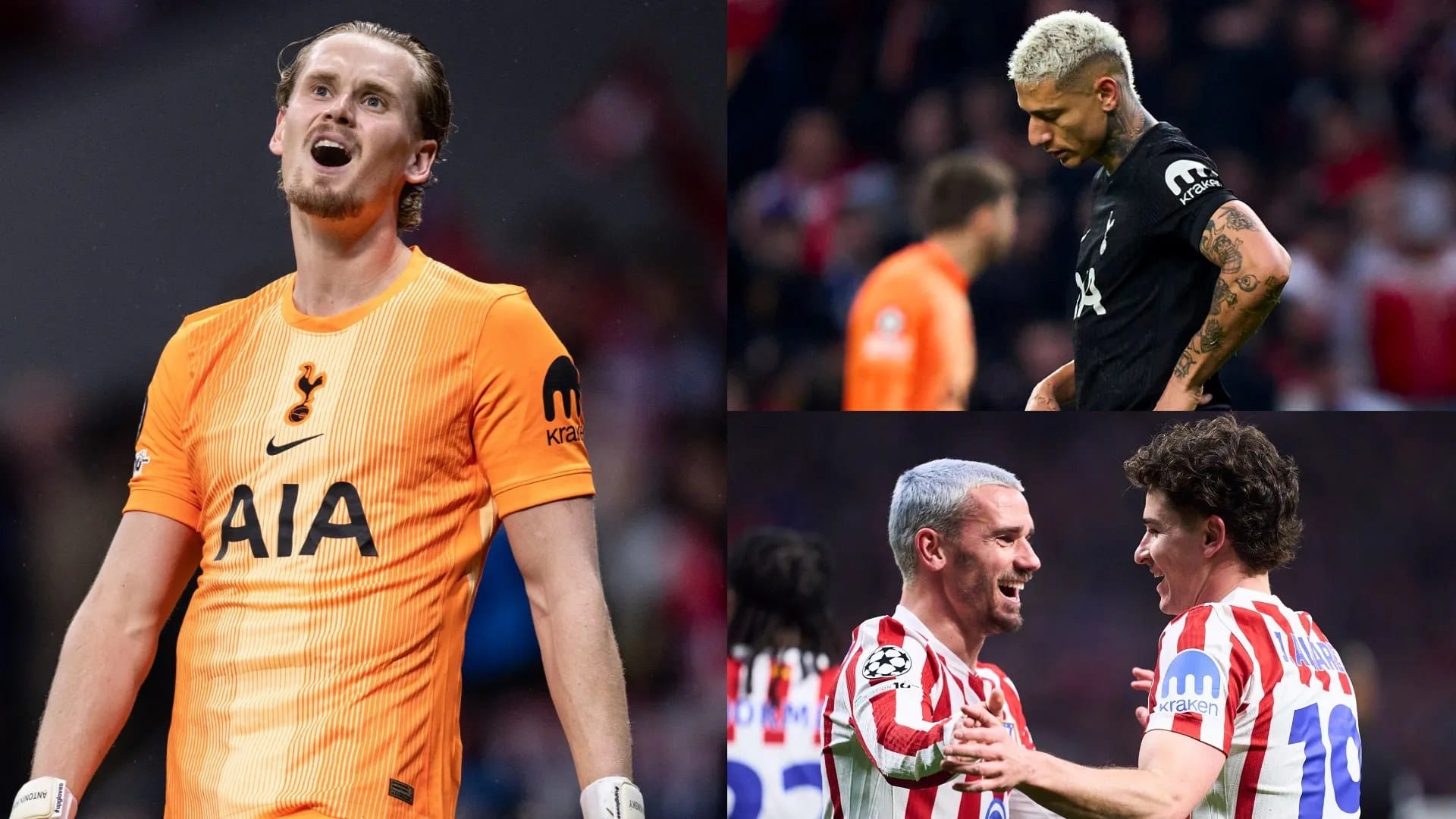 Kinsky errors and Tudor tactics leave Tottenham 5-2 down to Atletico — Goal