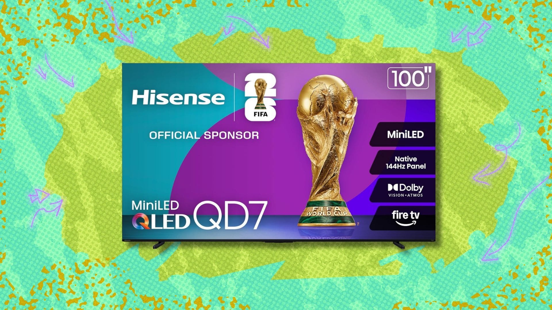 Save $502.03 on Hisense 100-inch QD7 Mini-LED 4K TV at Amazon — Mashable