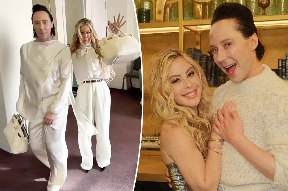 Tara Lipinski and Johnny Weir tease Rob Rausch with matching Birkins — Pagesix
