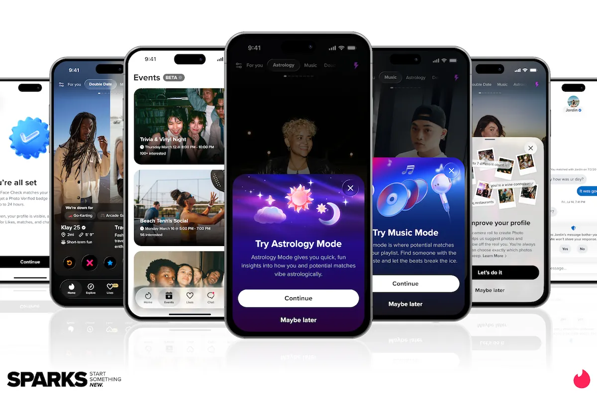 Tinder adds IRL events, virtual speed dating and AI features — TechCrunch