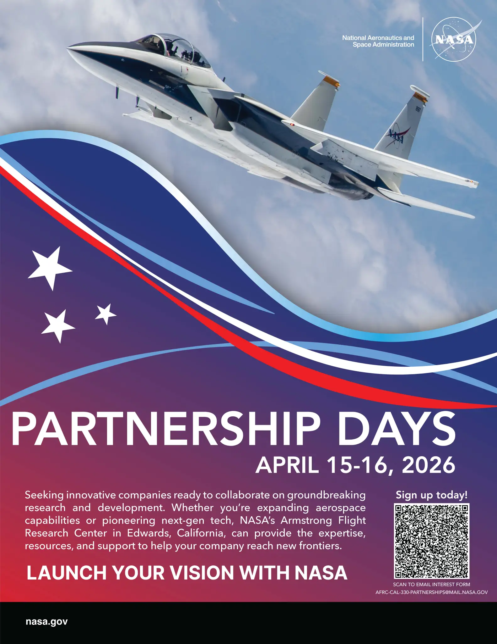 NASA Armstrong to Host Partnership Days April 15-16 — NASA Science