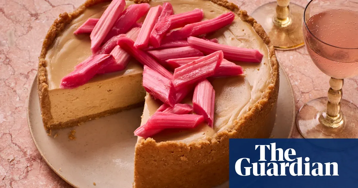 Caramelised white chocolate and rhubarb cheesecake — Lifestyle | The Guardian