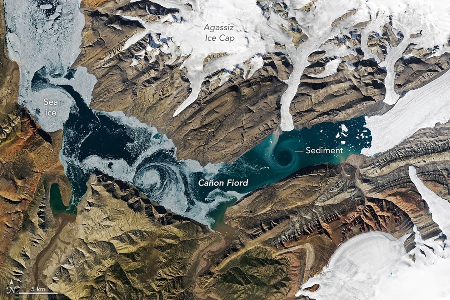 Cañon Fiord’s Whirling Waters — NASA Science