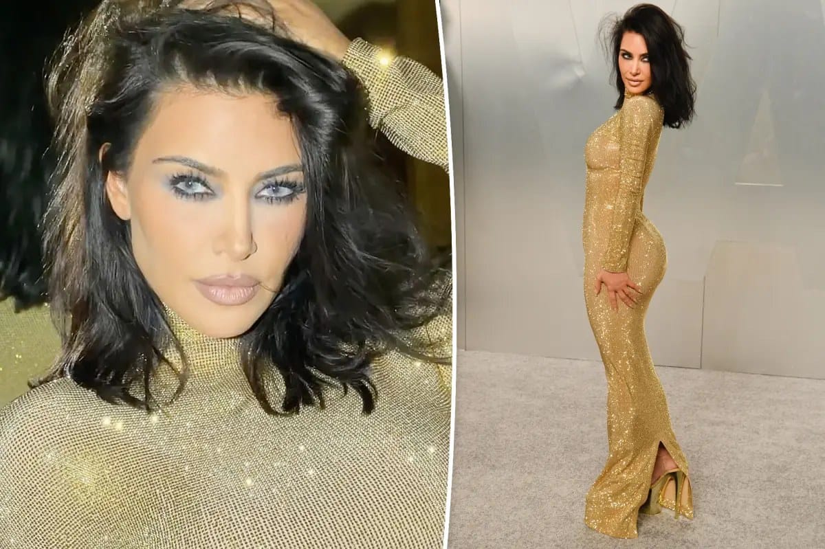 Kim Kardashian's Vanity Fair look: gold Gucci and 8-inch heels — Pagesix