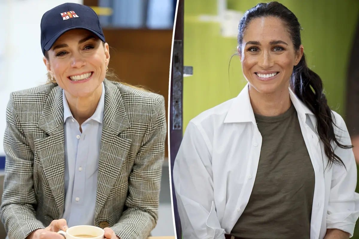 Meghan Markle and Kate Middleton favor the same button-up shirt — Pagesix