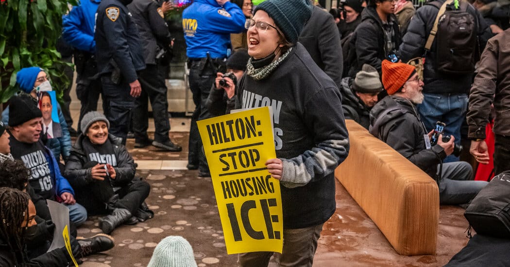 Budget hotels targeted by protests over ICE agents' stays
